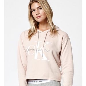 Calvin Klein Sweaters - Rare Calvin Klein Nude Pink Hoodie Calvin Klein Sweaters - Rare Calvin Klein Nude Pink Hoodie